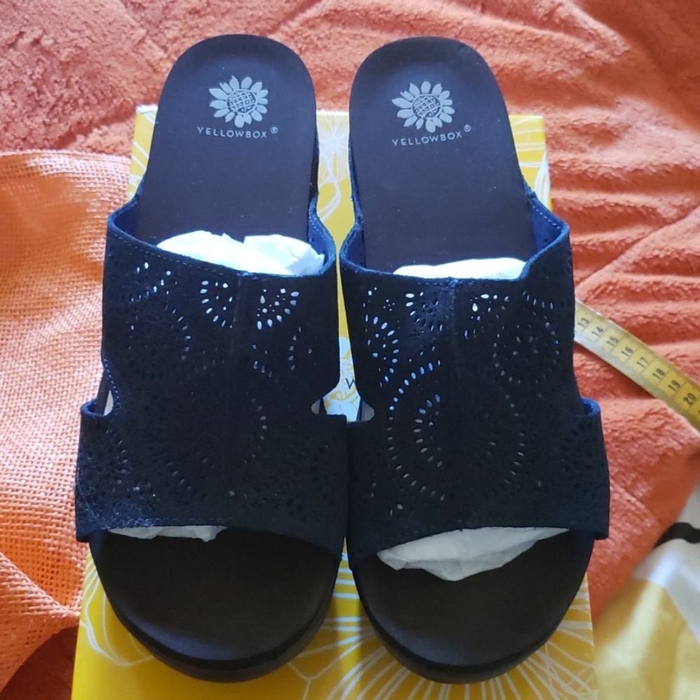 NWB NAVY BLUE SANDALS